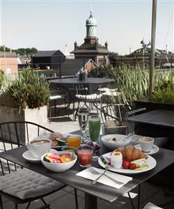Hotel Ottilia Organic Breakfast the roof